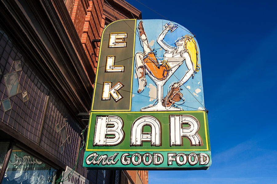Elk Bar Neon Photograph by Todd Klassy