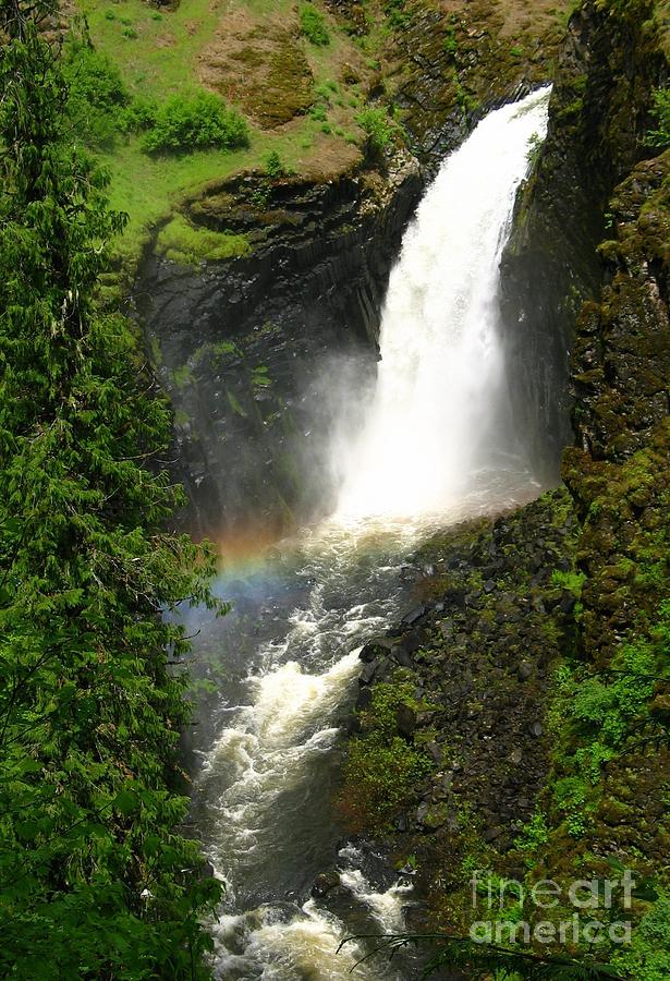 Elk Creek Falls Rainbow Photograph by Idaho Scenic Images Linda Lantzy