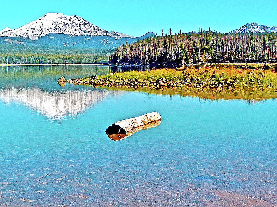 Elk Lake and South Sister Mountain, Oregon Lakes Scenic Byway, Oregon Photograph by Ruth Hager