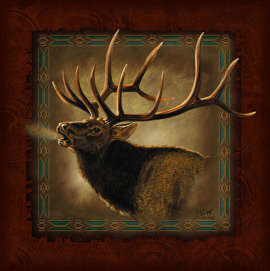 Wildlife Painting - Elk Lodge by JQ Licensing