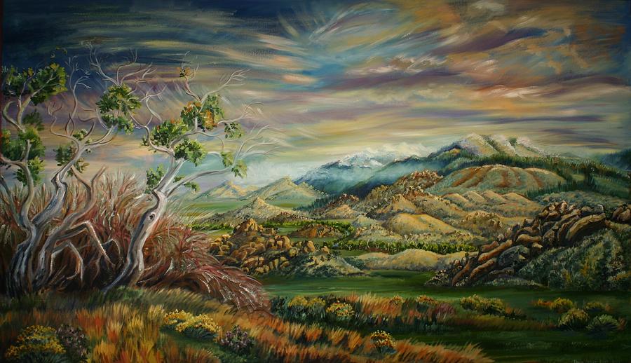 Nature Painting - Elk Mountain Sunrise by Dawn Senior-Trask