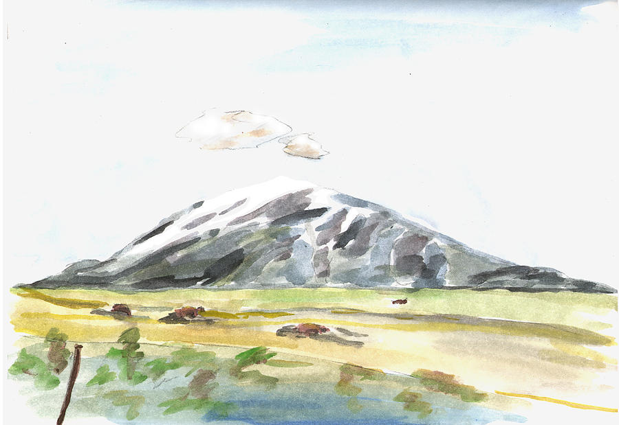 Elk Mountain Wyoming Painting by Kevin Callahan