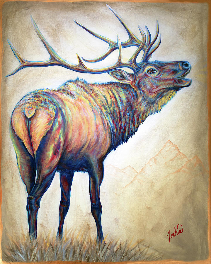 Elk Ridge Painting by Teshia Art