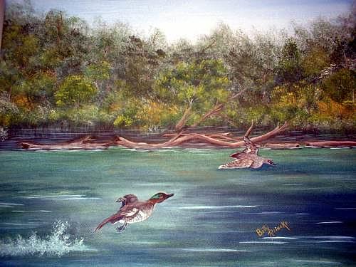 Elk River Al Painting By Betty Reineke 