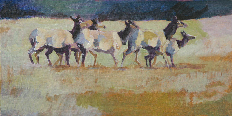 Elk Painting by Robert Bissett