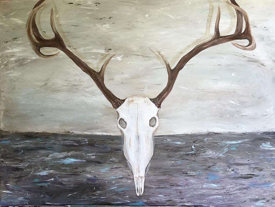 elk head painting