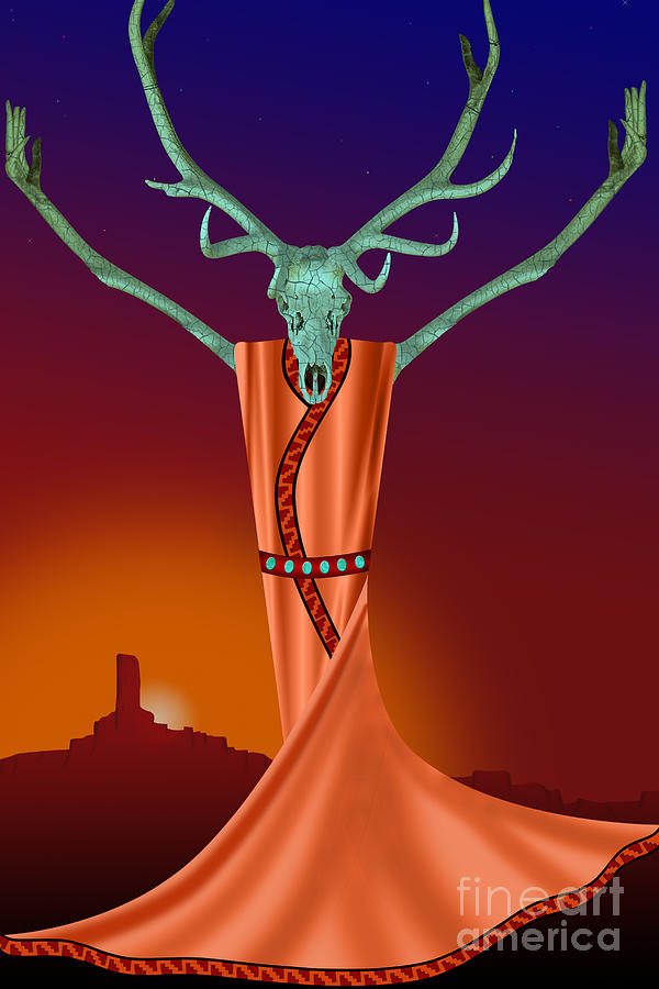 Sunset Digital Art - Elk Spirit by Tim Hightower