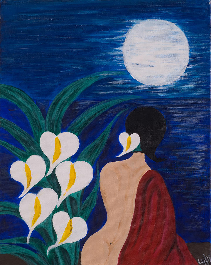 Moon Painting - Ella by Lourdes Carlos