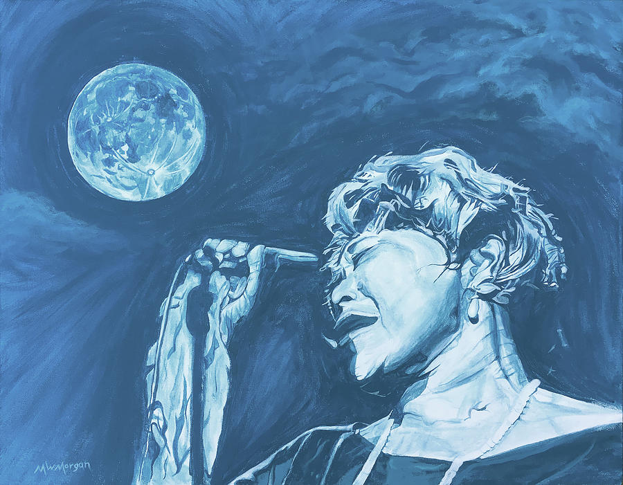 Ella Singing Blue Moon Painting by Michael Morgan