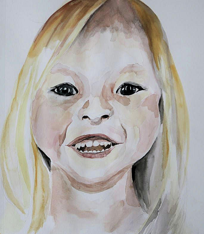 Ellas Smile Painting by Artsy Gypsy