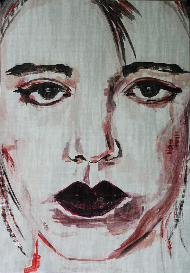Portrait Painting - Elle Adore Le Noir by Christel Roelandt