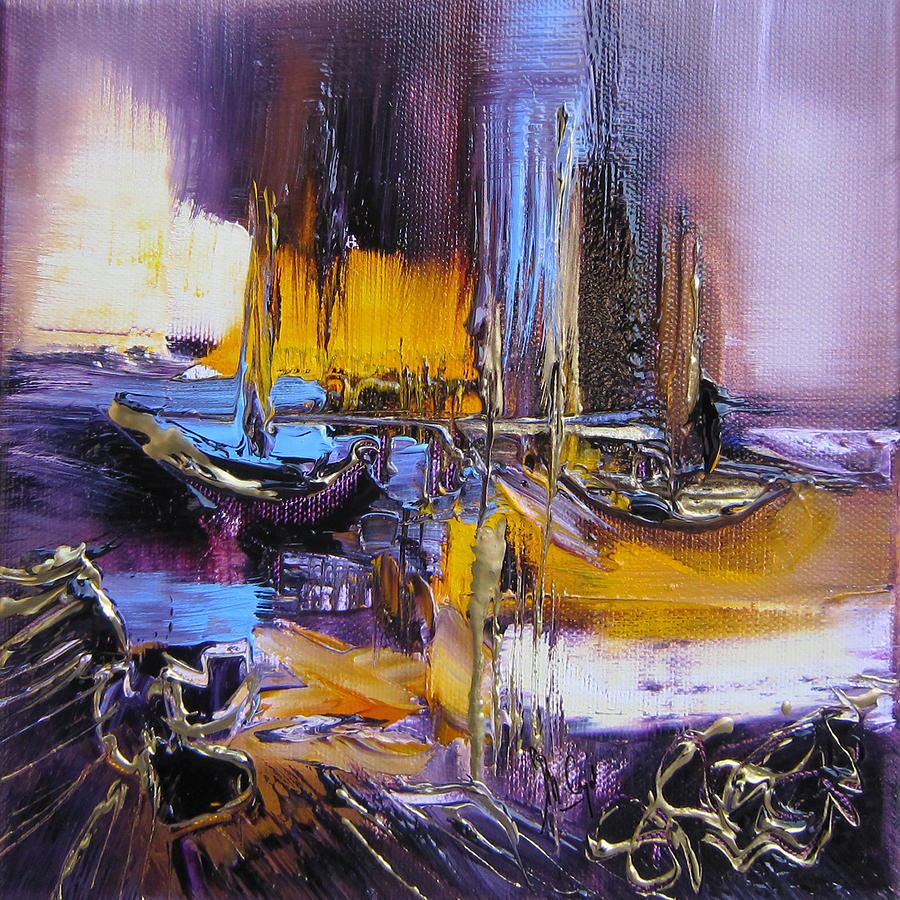 Haïku De L'eau 36, Painting by Muriel Cayet