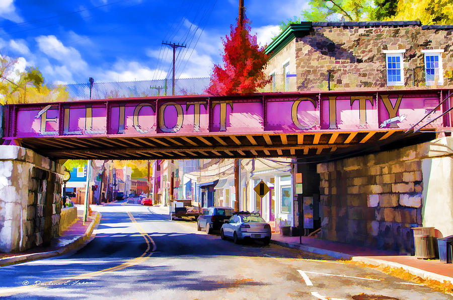 Bridge Digital Art - Ellicott City Bridge by Darlene Freas