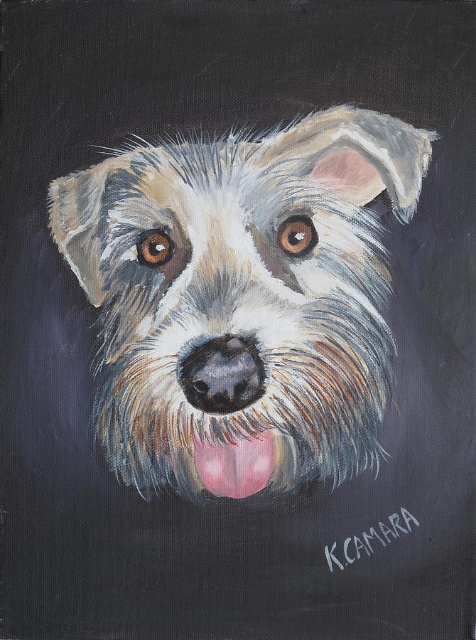 Elliot, the Therapy Dog Painting by Kathie Camara