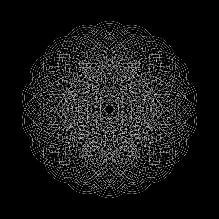 Pattern Digital Art - Elliptical Mesh IIk by Robert Krawczyk