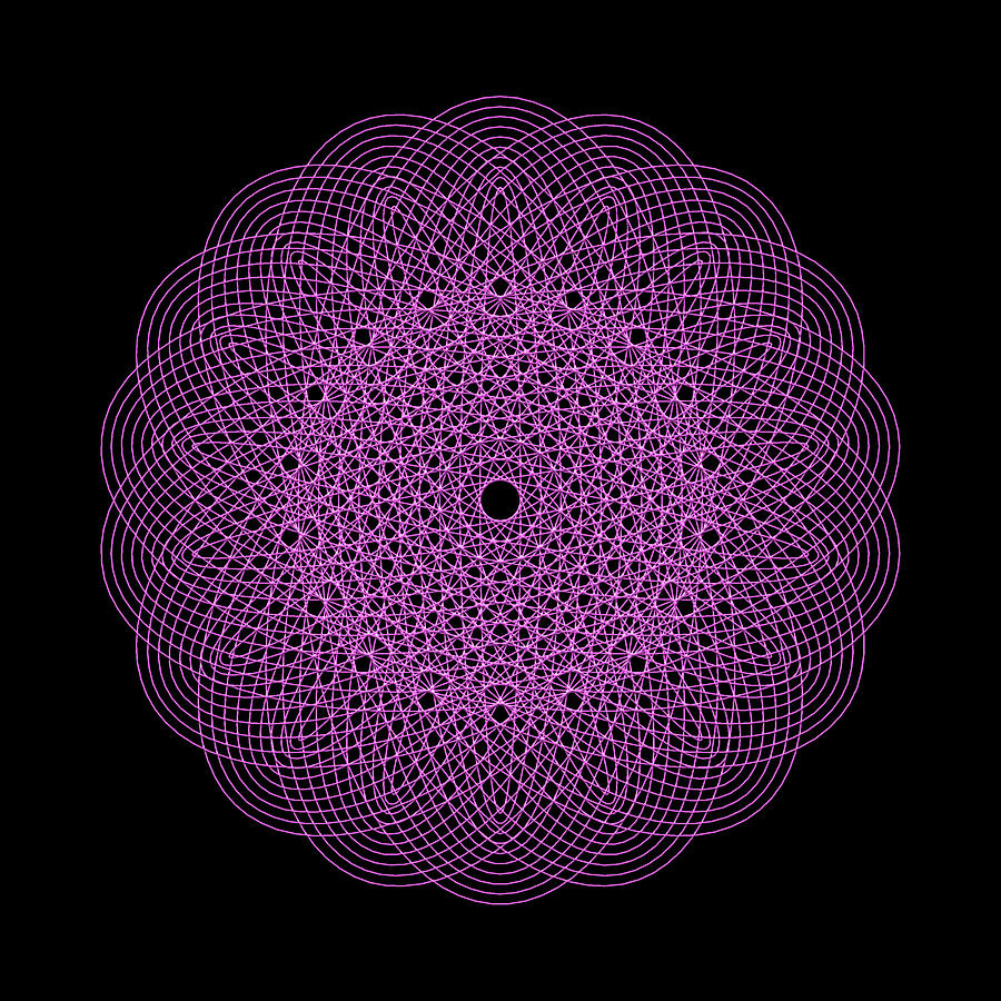 Pattern Digital Art - Elliptical Mesh IIm by Robert Krawczyk
