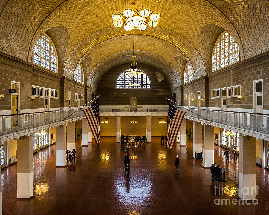 Ellis Island Great Hall Photograph by Perry Webster