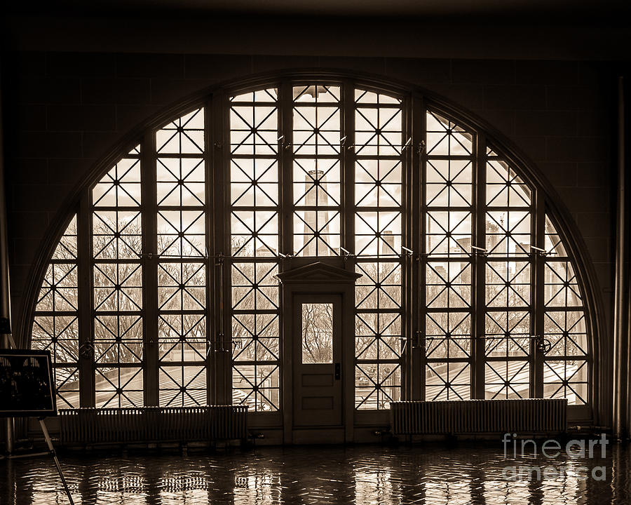 Ellis Island Windows Photograph by Perry Webster