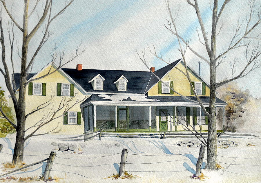 Elmridge Farm House Painting by Jackie Mueller-Jones