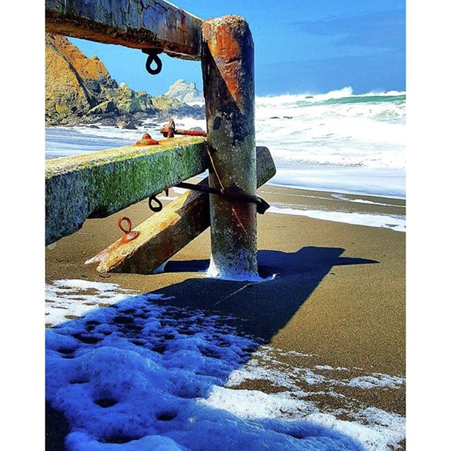 Beach Photograph - #elniño Revealed This Old Water Pipe by Jennifer D