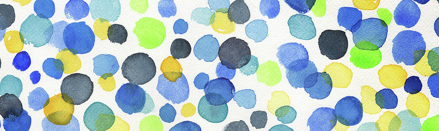 Elongated Abstract Happy Dots I Painting by Irina Sztukowski