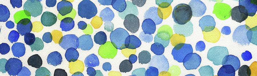 Elongated Abstract Happy Dots II Painting by Irina Sztukowski