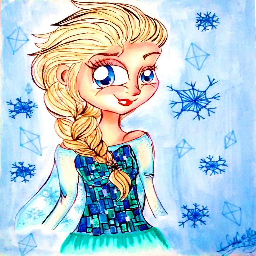 Elsa from Disneys Frozen by julesrizz on DeviantArt  Disney drawings  sketches Disney princess drawings Disney art drawings
