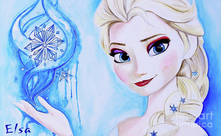 Elsa Frozen Painting by Gull G