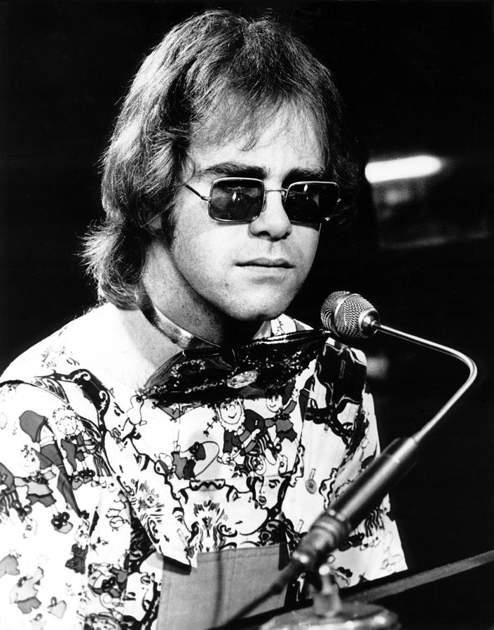Elton John Photograph - Elton John 1970 #1 by Chris Walter