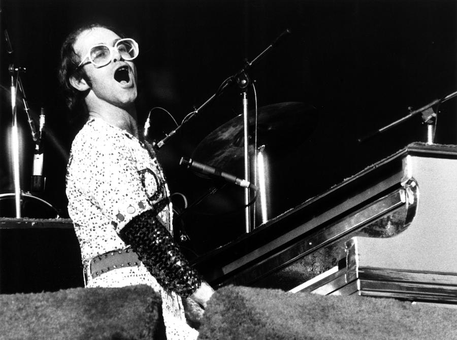 Elton John Photograph - Elton John 1975 Dodger Stadium by Chris Walter