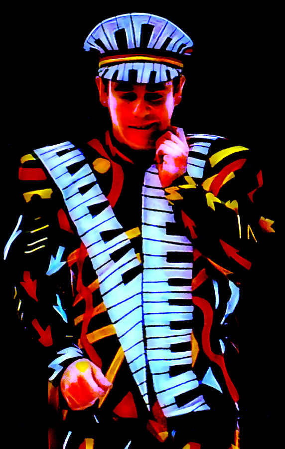 Elton John Mixed Media - Elton John Collection by Marvin Blaine