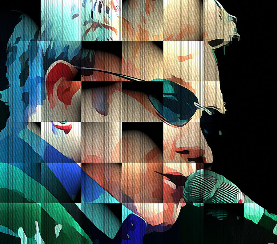 Elton Digital Art - Elton John in Cubes 1 by Yury Malkov Elton Digital Art - Elton John in Cubes 1 by Yury Malkov