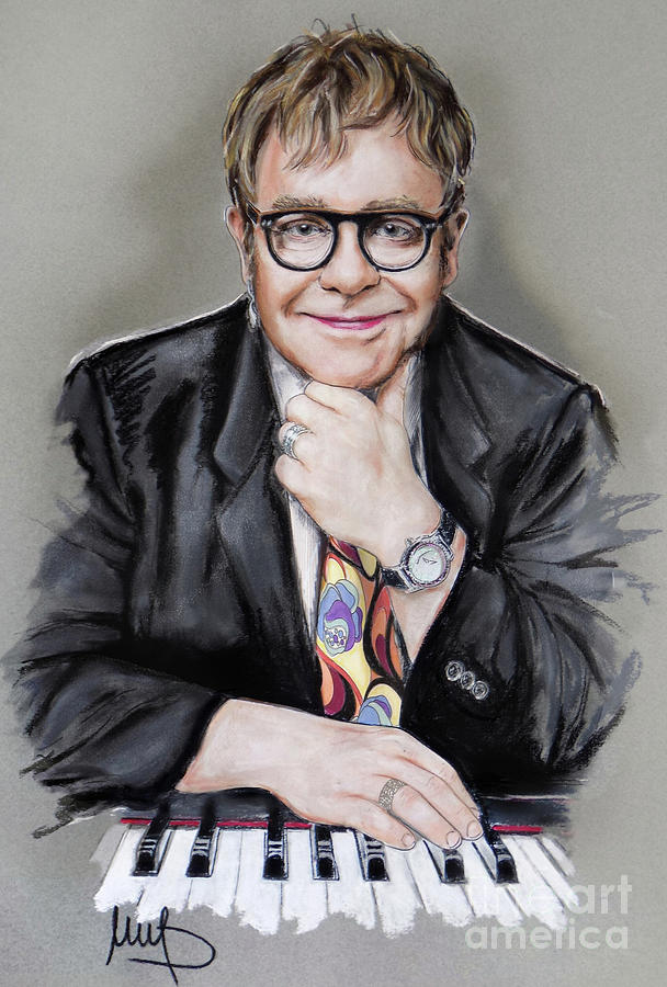 Elton John Mixed Media - Elton John by Melanie D Elton John Mixed Media - Elton John by Melanie D