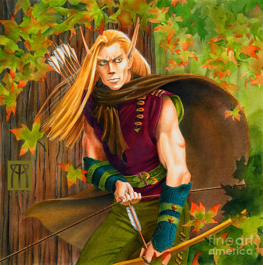 Elven Hunter Painting by Melissa A Benson