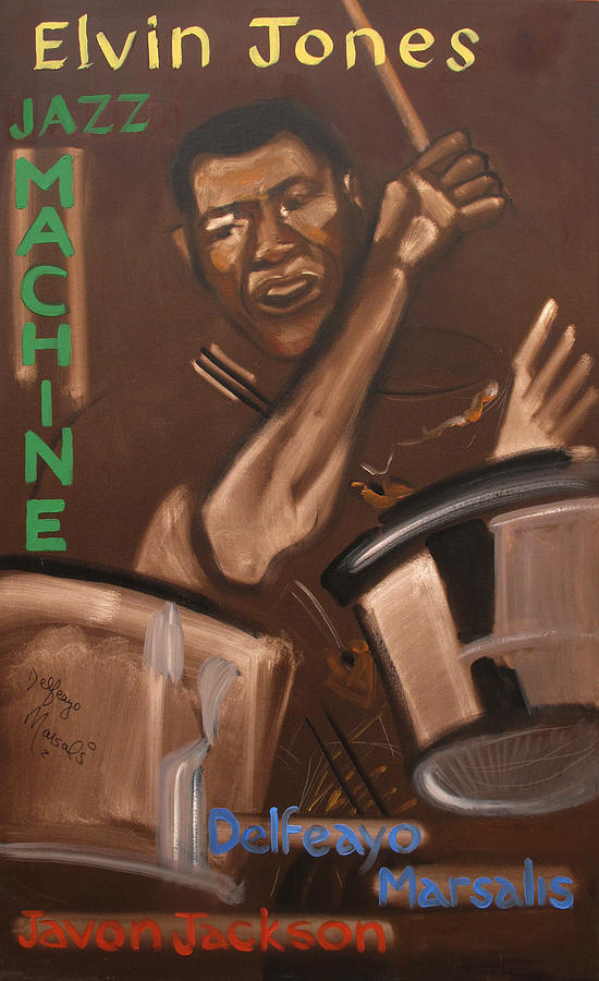 Elvin Jones Jazz Machine Painting by Suzanne Giuriati Cerny