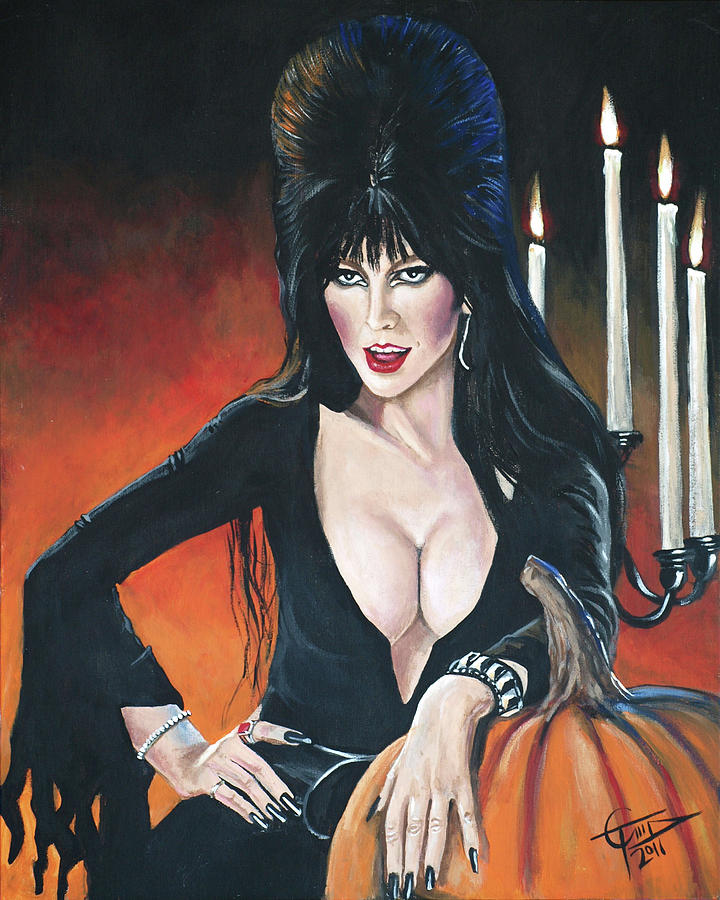 Elvira Mistress of the Dark Painting by Tom Carlton