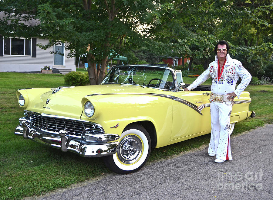 Elvis, 1956 Ford Sunliner Convertible Photograph by Ron Long