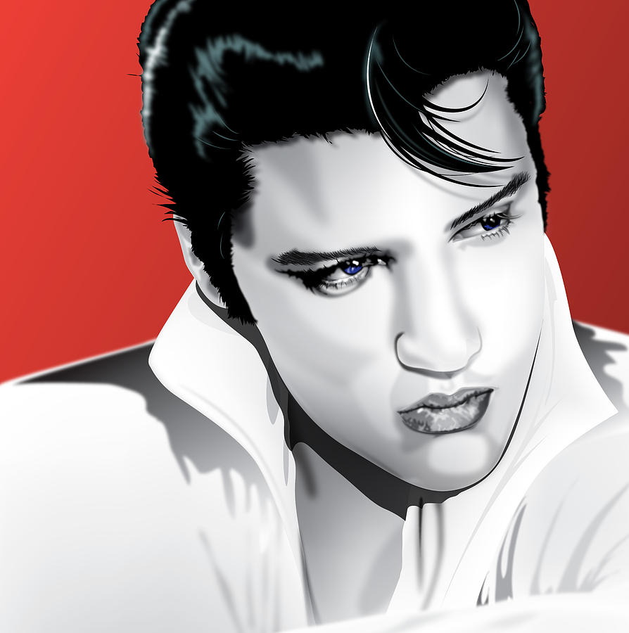 Elvis Digital Art by Brian Gibbs