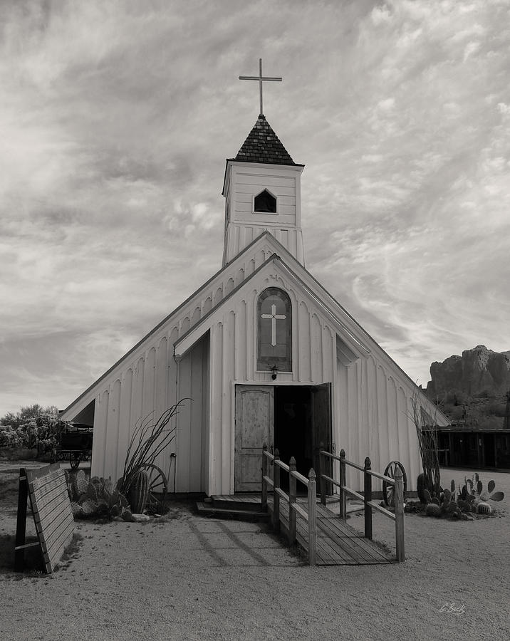 Elvis Chapel, Monochrome Photograph by Gordon Beck