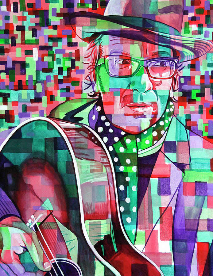 Elvis Costello Painting by Joshua Morton