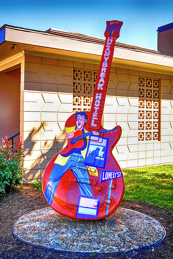 Elvis Guitar sculpture Photograph by Chris Smith