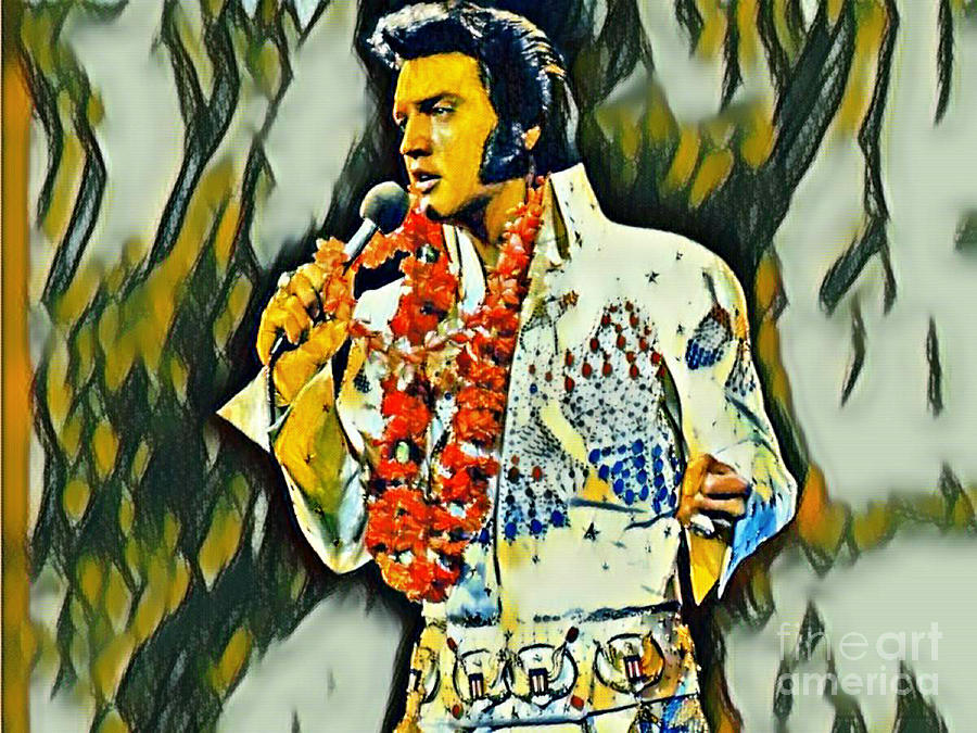 Elvis Presley Painting - Elvis in Las Vegas by Pd