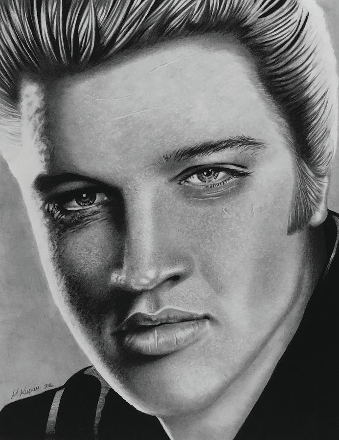 Elvis Drawing by Marlene Kupau Fine Art America