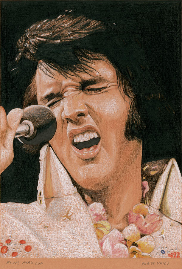 Elvis Mau Loa Drawing by Rob De Vries