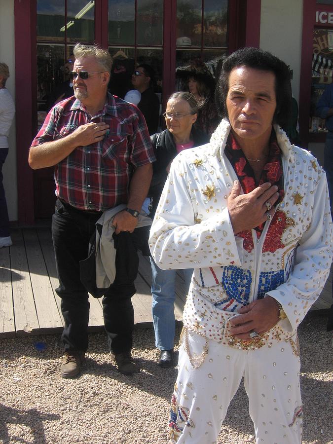 Elvis pledging allegiance Helldorado Days Tombstone Arizona 2004 Photograph by David Lee Guss