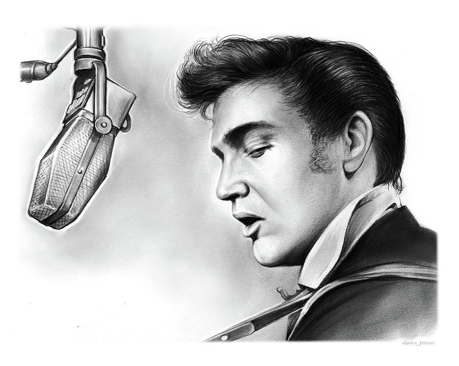 Elvis Drawing - Elvis Presley by Greg Joens