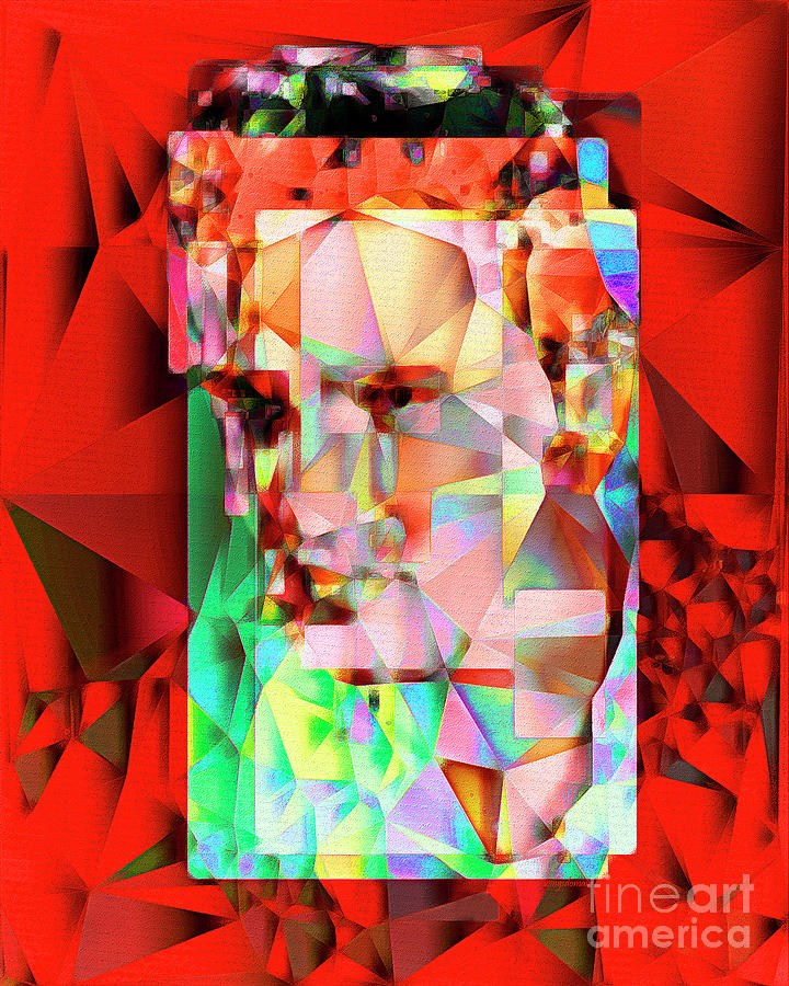 Elvis Presley in Abstract Cubism 20170326 v5 Photograph by Wingsdomain Art and Photography