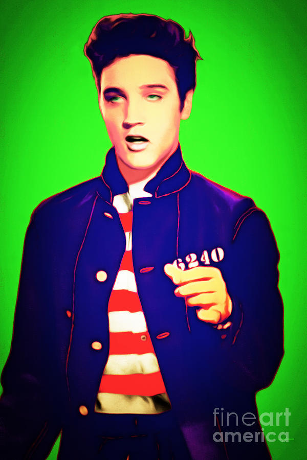 Elvis Presley Jail House Rock 20151221 green Photograph by Wingsdomain Art and Photography