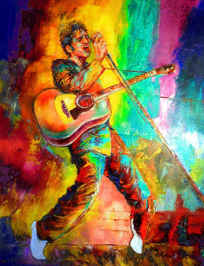 Elvis Presley Painting by Leland Castro