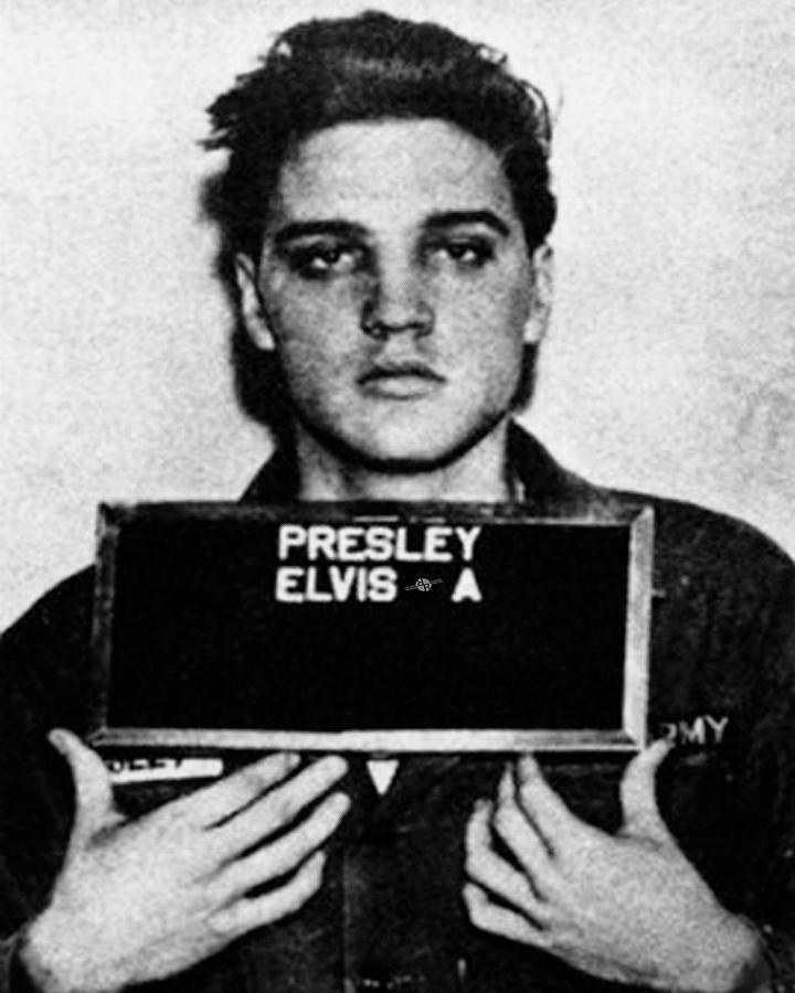 Elvis Presley Mug Shot Vertical 1 Wide 16 By 20 Painting by Tony Rubino